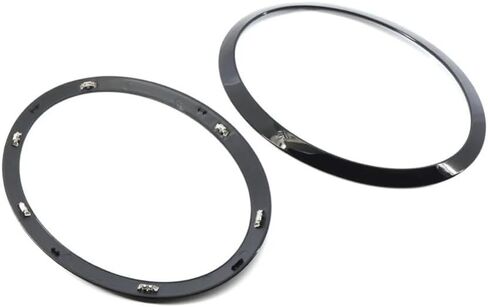 2 قطعة إطار المصباح الأمامي للسيارة مقاوم للصدأ غطاء إطاري السيارة الأمامي غطاء استبدال ملصقات الديكور متوافق مع MINI F55 F56 F57 in Kuwait