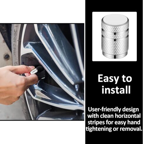 12PCS Metal Valve Stem Caps, Tire Air Caps, Valve Stem Covers, Silver Car Tire Valves Cap, Aluminum-Plastic Composite Tires Air Cap for Trucks Cars Motorcycles Suvs in Saudi Arabia