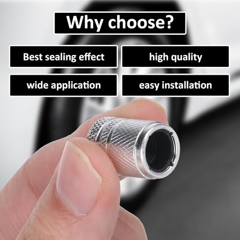 12PCS Metal Valve Stem Caps, Tire Air Caps, Valve Stem Covers, Silver Car Tire Valves Cap, Aluminum-Plastic Composite Tires Air Cap for Trucks Cars Motorcycles Suvs in Saudi Arabia