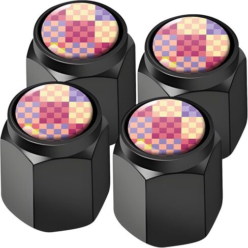 4 Pack Aluminum Tire Valve Stem Caps, Universal Air Valve Covers for Cars, Trucks, Bikes, Motorcycles, Corrosion & Dust Resistant(Pink Bows) in Saudi Arabia