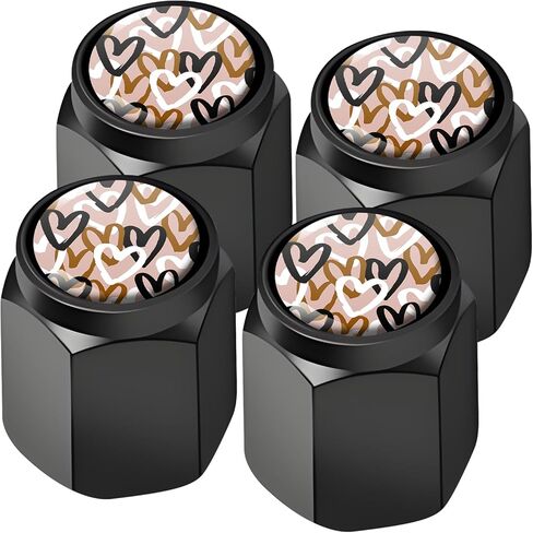 4 Pack Aluminum Tire Valve Stem Caps, Universal Air Valve Covers for Cars, Trucks, Bikes, Motorcycles, Corrosion & Dust Resistant(Pink Bows) in Saudi Arabia