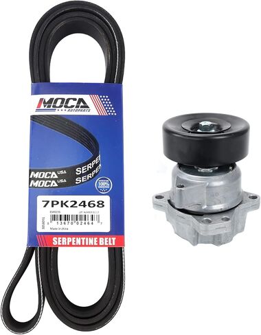 MOCA Serpentine Belt w/Component Kit Fit 04-15 for Nissan Titan 5.6L, 05-15 for Armada 5.6L, 08-12 for Pathfinder 5.6L V8 Gas DOHC Naturally Aspirated in Saudi Arabia