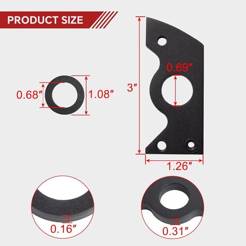 طقم لوحة إصلاح مسند الذراع لجانب السائق والراكب متوافق مع 1992-1997 Ford OBS F-Series & Bronco in Kuwait