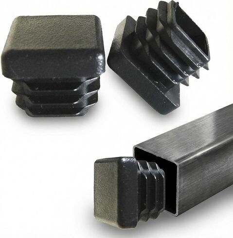 OGC (10 عبوات) - أنابيب مربعة مقاس 1 بوصة لغطاء غطاء التوصيل البلاستيكي، وسدادات نهائية للكرسي المتين in Kuwait