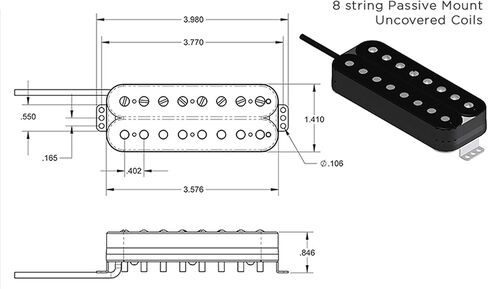 سيمور دنكان - 11102-97-P-Blk-8Str - 8Str Sentient Neck، Pmt، Blk in Saudi Arabia