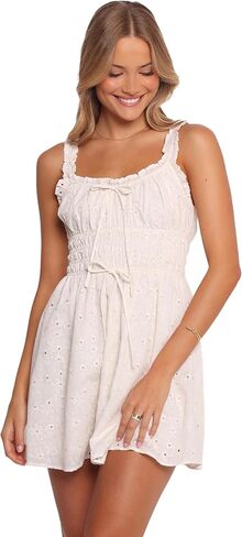 Petal & Pup Women's Janessa Mini Dress - Cream Floral in Saudi Arabia