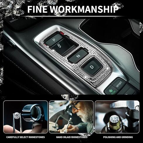 CONGCONG Bling Rhinestones Gear Shift knob Trim for Honda Accord Sport EX EX-L Touring Sedan Inspire 2018-2022 in Saudi Arabia