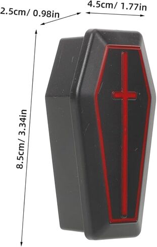 صناديق زينة على شكل نعش، مجموعة من 4 قطع، باللون الأسود مع لمسات حمراء in Kuwait