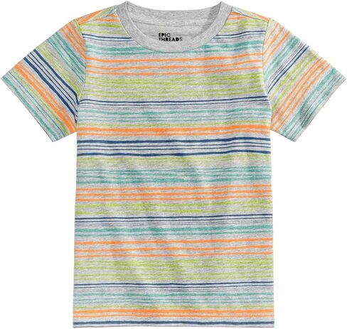 Epic Threads Little Boys Monroe Striped T-Shirt Light Heather Grey (3T/3) in Saudi Arabia