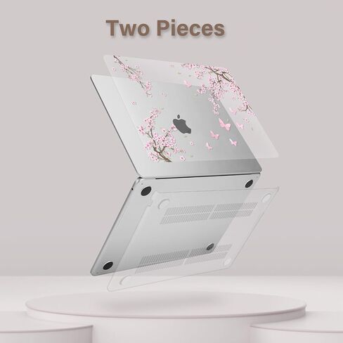 MOSISO Compatible with MacBook Air 13 inch Case M5 2026 M4 2025 M3 M2 2024-2022 A3449 A3240 A3113 A2681, Hard Shell&Keyboard Cover&Screen Film&Type C for MacBook Air 13.6 Case, Dancing Cherry Blossoms in Saudi Arabia