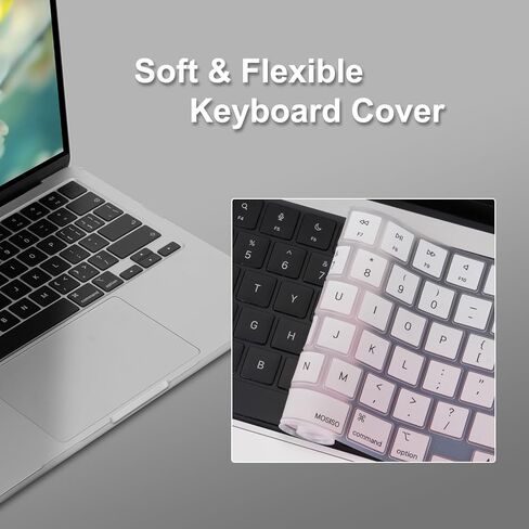 MOSISO Compatible with MacBook Air 13 inch Case M5 2026 M4 2025 M3 M2 2024-2022 A3449 A3240 A3113 A2681, Hard Shell&Keyboard Cover&Screen Film&Type C for MacBook Air 13.6 Case, Dancing Cherry Blossoms in Saudi Arabia