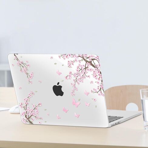 MOSISO Compatible with MacBook Air 13 inch Case M5 2026 M4 2025 M3 M2 2024-2022 A3449 A3240 A3113 A2681, Hard Shell&Keyboard Cover&Screen Film&Type C for MacBook Air 13.6 Case, Dancing Cherry Blossoms in Saudi Arabia