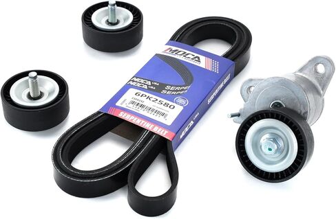 MOCA Serpentine Belt Component Kit Fit for Dodge 2009-2017 Journey 2.4L, for Jeep 2008-2017 Compass 2.0L 2.4L, 2008-2016 Patriot 2.4L 2.0L, for Chrysler 2011-2014 200 2.4L in Saudi Arabia