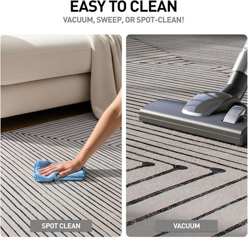 Rugshop Marbella Bohemian Stripes Washable Non Slip Runner Rug 2' x 6' Beige in Saudi Arabia