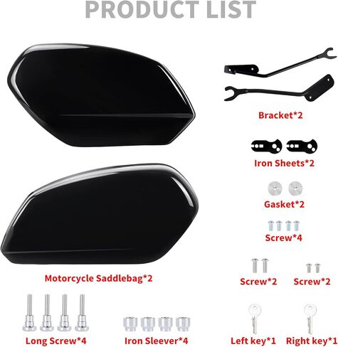 Saddle Bags Low Rider Saddlebags fit for Harley Softail Low Rider ST FXLRST 2022-2024 Low Rider S FXLRS 2020-2024 Low Rider FXLR 2018-2020, fit for Harley Softail Low Rider Saddlebags in Saudi Arabia