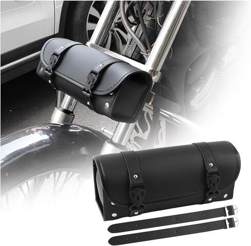 2026 New Motorcycle Handlebar Bag,Leather Waterproof Motorcycle Fork Bag for Storing Gloves/Sunglasses/Phones,Universal Motorcycles Tool Bags Motorcycles Accessories in Kuwait