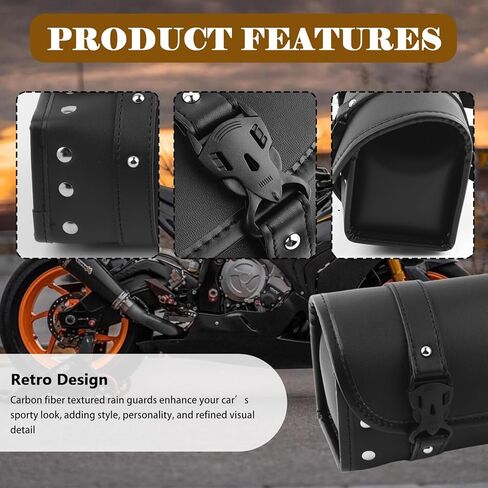 2026 New Motorcycle Handlebar Bag,Leather Waterproof Motorcycle Fork Bag for Storing Gloves/Sunglasses/Phones,Universal Motorcycles Tool Bags Motorcycles Accessories in Kuwait