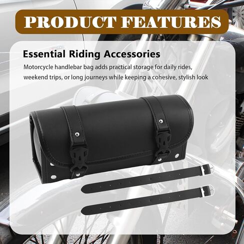 2026 New Motorcycle Handlebar Bag,Leather Waterproof Motorcycle Fork Bag for Storing Gloves/Sunglasses/Phones,Universal Motorcycles Tool Bags Motorcycles Accessories in Kuwait