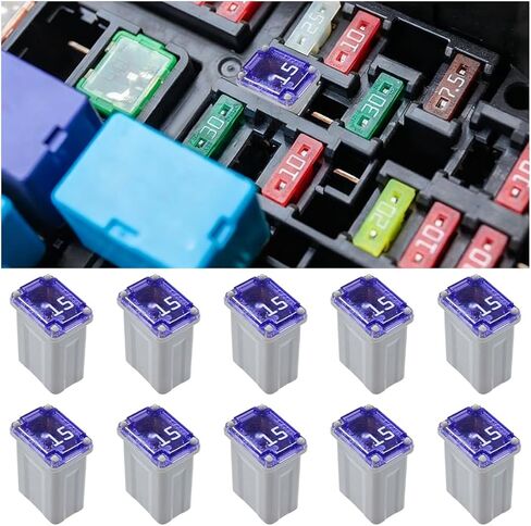 10PCS 40 Amp Car Micro Cartridge Fuses, Slow Blow FMM Mcase Female Fuses, Low Profile Mini Box Shaped Fuse Replacement, Standard Automotive Fuse for Truck SUV Boat(40A) in Saudi Arabia