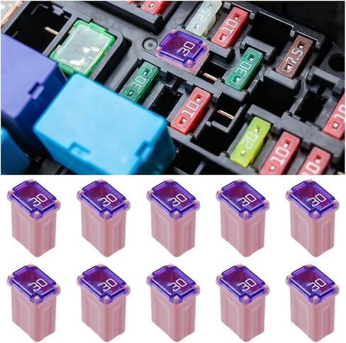 10PCS 40 Amp Car Micro Cartridge Fuses, Slow Blow FMM Mcase Female Fuses, Low Profile Mini Box Shaped Fuse Replacement, Standard Automotive Fuse for Truck SUV Boat(40A) in Saudi Arabia