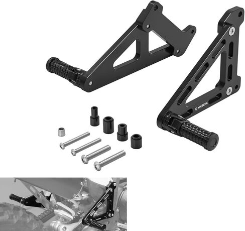 NICECNC Black Dirt Bike Passenger Foot Peg Footrest Bracket Set Compatible with KTM 125-450 XC/SX/XCF/SXF 2023-2025 150-500 EXC/EXCF/XCW/XCF-W/XW-F 2024-2025,Aluminum in Saudi Arabia