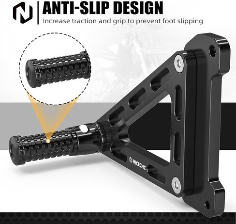 NICECNC Black Dirt Bike Passenger Foot Peg Footrest Bracket Set Compatible with KTM 125-450 XC/SX/XCF/SXF 2023-2025 150-500 EXC/EXCF/XCW/XCF-W/XW-F 2024-2025,Aluminum in Saudi Arabia