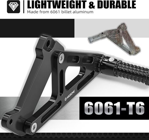 NICECNC Black Dirt Bike Passenger Foot Peg Footrest Bracket Set Compatible with KTM 125-450 XC/SX/XCF/SXF 2023-2025 150-500 EXC/EXCF/XCW/XCF-W/XW-F 2024-2025,Aluminum in Saudi Arabia