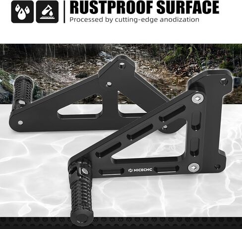 NICECNC Black Dirt Bike Passenger Foot Peg Footrest Bracket Set Compatible with KTM 125-450 XC/SX/XCF/SXF 2023-2025 150-500 EXC/EXCF/XCW/XCF-W/XW-F 2024-2025,Aluminum in Saudi Arabia