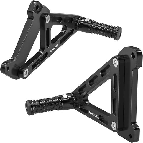 NICECNC Black Dirt Bike Passenger Foot Peg Footrest Bracket Set Compatible with KTM 125-450 XC/SX/XCF/SXF 2023-2025 150-500 EXC/EXCF/XCW/XCF-W/XW-F 2024-2025,Aluminum in Saudi Arabia
