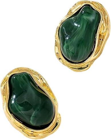 أقراط وردية غير منتظمة للنساء، أقراط ذهبية مميزة، أقراط مكتنزة مستوحاة من الطراز العتيق، إكسسوارات مجوهرات الأزياء in Kuwait