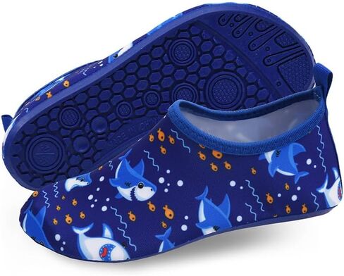 Boys Water Shoes Shark Quick Dry Kids Barefoot Beach Swim Aqua Pool Socks in Saudi Arabia