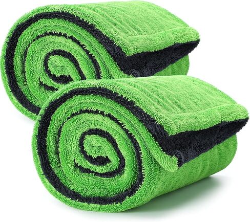 Boao 2 Pack Car Drying Towels 48"x24" Extra Large Microfiber Towels for Cars 1400gsm Super Absorbent Car Detailing Drying Towel Streak Free Lint Free No Water Spots Double-Twist Pile in Saudi Arabia