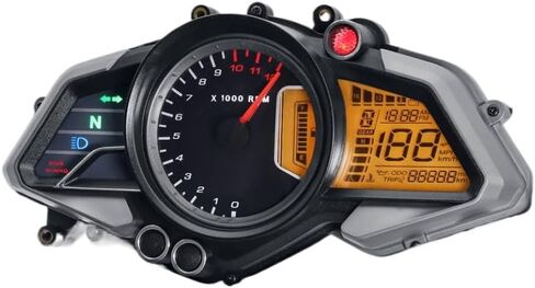 Digital Tachometer Speedometer with Odometer Trip Meter Fuel Gauge Gear Indicator 12V Compatible with 200NS Motorcycle in Kuwait