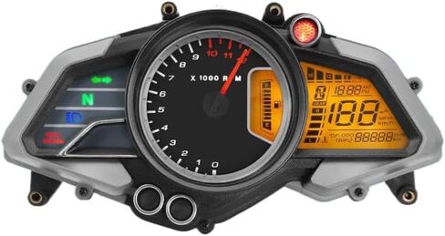 Digital Tachometer Speedometer with Odometer Trip Meter Fuel Gauge Gear Indicator 12V Compatible with 200NS Motorcycle in Kuwait