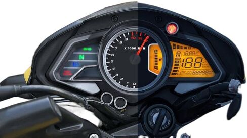 Digital Tachometer Speedometer with Odometer Trip Meter Fuel Gauge Gear Indicator 12V Compatible with 200NS Motorcycle in Kuwait