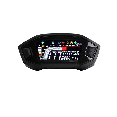 Motorcycle Digital Speedometer Universal LCD Tachometer Instrument Cluster Turn Light Indicator Voltmeter Oil Gauge Compatible with Universal Motorcycle Models in Kuwait