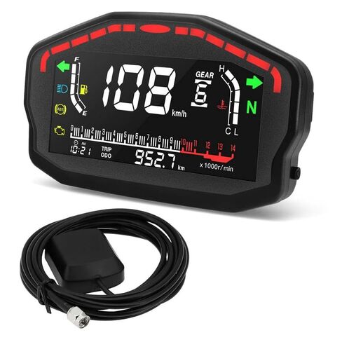 Digital GPS Speedometer Tachometer Odometer with GPS Adapter Fuel Level and Water Temperature Gauge for 2 Cylinder 4 Cylinder Motorcycle Use in Kuwait