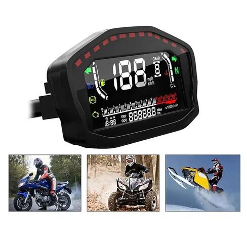 Digital GPS Speedometer Tachometer Odometer with GPS Adapter Fuel Level and Water Temperature Gauge for 2 Cylinder 4 Cylinder Motorcycle Use in Kuwait