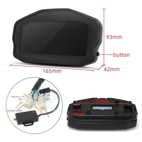 Digital GPS Speedometer Tachometer Odometer with GPS Adapter Fuel Level and Water Temperature Gauge for 2 Cylinder 4 Cylinder Motorcycle Use in Kuwait