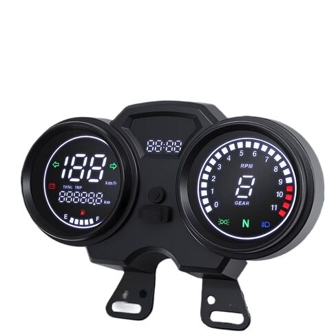 Motorcycle Instrument LED Digital RPM Meter Tachometer Odometer Beam Right Turn Compatible with GN125 in Kuwait