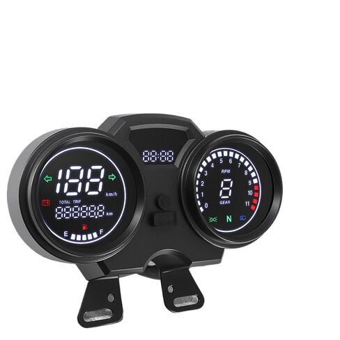 Motorcycle Instrument LED Digital RPM Meter Tachometer Odometer Beam Right Turn Compatible with GN125 in Kuwait