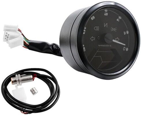 LCD Digital Speedometer Tachometer 12000RPM with LED Backlight Compatible with Cafe Racer Motorcycle Odometer in Kuwait