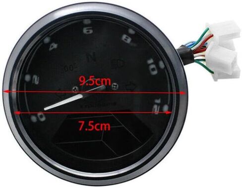 LCD Digital Speedometer Tachometer 12000RPM with LED Backlight Compatible with Cafe Racer Motorcycle Odometer in Kuwait