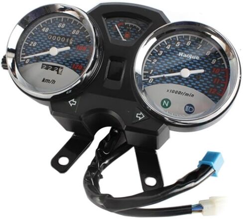 Motorcycle Tachometer Speedometer Speed Meter Clock Instrument Assembly Compatible with Haojue GN125F 2F Gn125 2a HJ125 8E Haojue(Electronic Type) in Kuwait