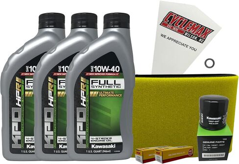 Full Synthetic Tune Up Kit with Spark Plugs compatible with 2005-2014 Kawasaki Brute Force 750 in Saudi Arabia