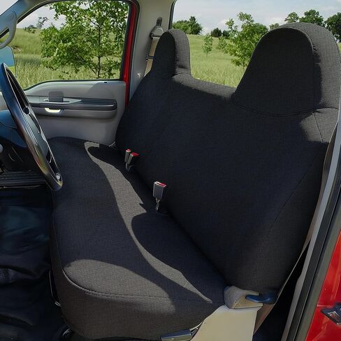 غطاء مقعد أمامي من قماش أكسفورد سميك 600D من ESMING لسيارة Ford F250 F350 F450 F550 1999-2007 شاحنات بيك اب فائقة التحمل سهلة التركيب - رمادي in Kuwait