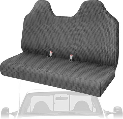 غطاء مقعد أمامي من قماش أكسفورد سميك 600D من ESMING لسيارة Ford F250 F350 F450 F550 1999-2007 شاحنات بيك اب فائقة التحمل سهلة التركيب - رمادي in Kuwait