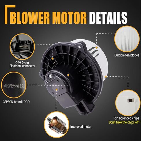 GSPSCN 700228 AC Blower Motor with Fan for 2006-2010 Toyota Sienna丨2010-2019 Subaru Legacy Outback丨2007-2015 Cadillac CTS SRX STS丨2006-2009 Lexus RX330 RX350 RX400h - HVAC Heater Blower Motor in Saudi Arabia