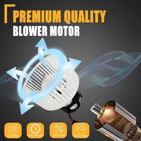 GSPSCN 700294 AC Blower Motor with Fan for BMW 528i 535d 535i 550i 640i 650i 740i 740Li 750i 750Li 760Li 2011 2012 2013 2014 2015 2016 2017 - HVAC Heater Blower Motor 75027, PM4763 in Saudi Arabia