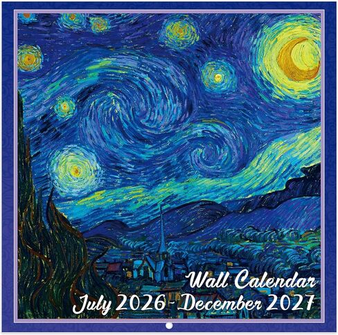 2024-2025 Wall Calendar - Calendar 2024-2025, 18-Month Monthly Wall Calendar 2024-2025 from Jul. 2024 - Dec. 2025, 12" x 24" (Open), Unruled Blocks with Thick Paper - Art Paintings in Kuwait